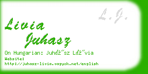 livia juhasz business card